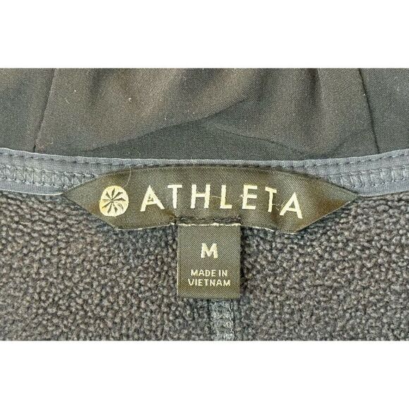 Athleta Fitted Victory Full Zip Up Charcoal Grey Hoodie Jacket Women’s Medium - Picture 6 of 11